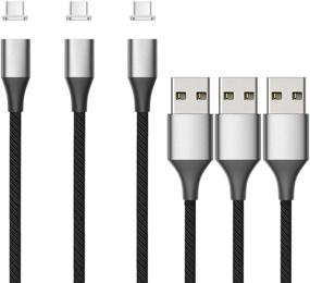 img 4 attached to 💡 NetDot Gen10 USB-C Type-C Magnetic Cable: Fast Charging, Data Transfer, Nylon Braided - 5Ft/3 Pack, Silver