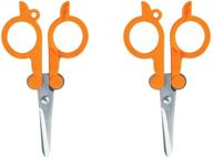 🔪 fiskars travel folding scissors (2 pack): compact and portable cutters for on-the-go convenience logo