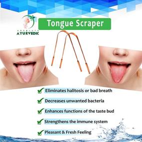 img 3 attached to 🦷 Enhance Your Dental Health with Absolute Ayurvedic Pack of 2 Copper Tongue Scraper Cleaner, Dentist Recommended for Fresh Breath and Oral Hygiene - Includes Free E-Book!