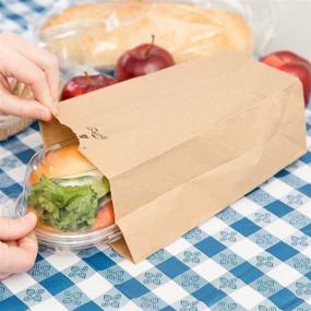 img 1 attached to 🛍️ Versatile Kraft Paper Grocery Lunch Bag with Large Capacity: The Perfect Companion for Your Everyday Needs