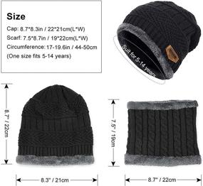 img 3 attached to Superstar Winter Circle Knit Slouchy Accessories for Boys in Cold Weather