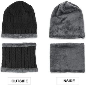 img 2 attached to Superstar Winter Circle Knit Slouchy Accessories for Boys in Cold Weather