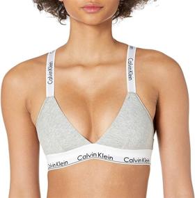 img 3 attached to Discover the Ultimate Comfort and Style with Calvin Klein Women's Modern Cotton Unlined Triangle Crossback Bralette