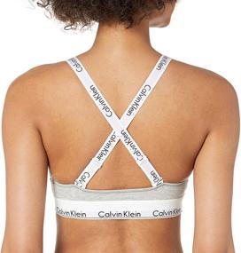 img 2 attached to Discover the Ultimate Comfort and Style with Calvin Klein Women's Modern Cotton Unlined Triangle Crossback Bralette