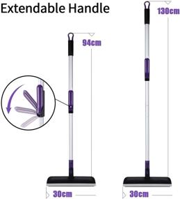 img 3 attached to 🧹 AKOMA Extendable Long Handle Floor Scrub Brush 51&#34; - Stiff Bristle Soft Scrubber 2 in 1 Shower Water Squeegee and Tub & Tile Brush for Bathroom, Patio, Kitchen, and Deck Cleaning