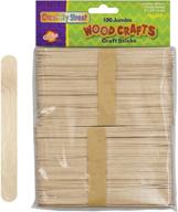 🔨 pacon jumbo natural craft sticks - 100 piece pack: ideal for crafting and diy projects logo