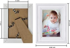 img 2 attached to Hap Tim 5x7 Picture Frame: Elegant White Wooden Frames for Tabletop & Wall Decor, Set of 4 (CWH-5x7-WT)