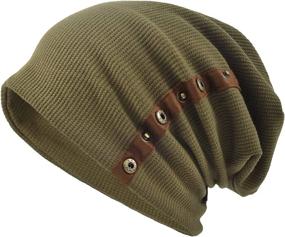 img 3 attached to 🧢 VECRY Men's Oversized Slouch Beanie Hat - Large Baggy Skullcap for a Cool, Casual Look