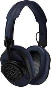 img 4 attached to 🎧 MASTER & DYNAMIC MH40 Over-Ear Headphones with Wired Connectivity - Noise Isolating & Mic Recording Studio Headphones with Superior Sound, Black Metal/Navy Leather (MH40B4)