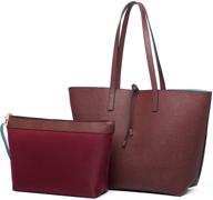 👜 reversible leather shoulder handbags & wallets for women by miss lulu, plus hobo bags logo