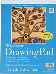 img 1 attached to 🎨 Strathmore 100 Series Youth Drawing Pad: 9x12-inch, 40 Sheets - Best for Young Artists