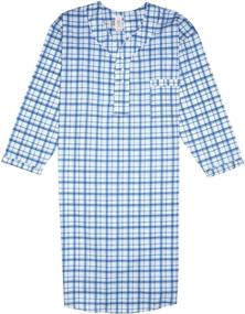 img 2 attached to Cotton Striped Men's Nightshirt with Sleeves of Perfect Weight