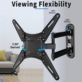 img 1 attached to 📺 Fozimoa Full Motion TV Wall Mount for 26-55 Inch TVs | Swivel, Tilt & Extend | VESA 400x400 | Fits LED, LCD, OLED, 4K TVs Up to 66 lbs | Single Stud