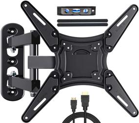 img 4 attached to 📺 Fozimoa Full Motion TV Wall Mount for 26-55 Inch TVs | Swivel, Tilt & Extend | VESA 400x400 | Fits LED, LCD, OLED, 4K TVs Up to 66 lbs | Single Stud