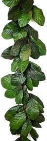 img 2 attached to Premium 6-Foot Vita Domi Artificial Magnolia Leaf Garland - 2 Tone Green (VTD-ABF-NF2002): Lifelike Décor for Every space