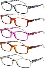 img 4 attached to 👓 Stylish Eyekepper 5 Pack Reading Glasses for Women - Trendy Pattern Design Ladies Readers