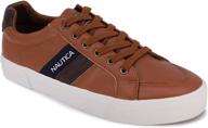 nautica garrison fashion sneaker shoe garrison tan 8 men's shoes - trendy and stylish footwear for men! logo