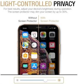 img 2 attached to 📱 Высококачественный приватный защитный экран uShield для iPhone Xs/X/11 Pro (5.8" Дисплей) - Ультимативная защита от царапин с рамкой для установки (3 штуки)