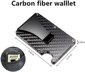 img 3 attached to Carbon Minimalist Wallets with Aluminum Blocking for Men - Stylish Accessories