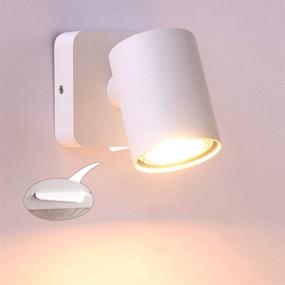 img 4 attached to Luzden Bedside Reading Wall Lamp With Switch LED Wall Sconce Rotatable Indoor Spotlight Adjustable White GU10 (With Switch)