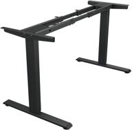 black frame topsky dual motor electric adjustable standing computer desk: ideal for home and office logo