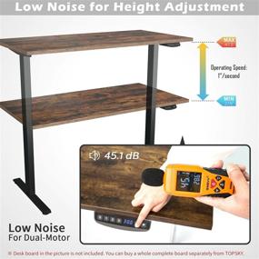 img 2 attached to Black Frame TOPSKY Dual Motor Electric Adjustable Standing Computer Desk: Ideal for Home and Office