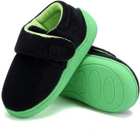 img 4 attached to Kids Indoor Warm Home Shoes - Lightweight Comfort Slip-on Toddler Slippers for Boys and Girls Socks