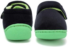 img 3 attached to Kids Indoor Warm Home Shoes - Lightweight Comfort Slip-on Toddler Slippers for Boys and Girls Socks