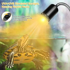 img 3 attached to Reptile Aquarium Heating Rotatable Basking
