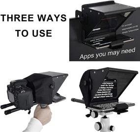 img 3 attached to 📱 Universal Teleprompter for Smart Phones – Robust All-Metal Design for Video Production, Live Streaming, and Professional Blogging Support – Two Versatile Working Modes with Custom Suitcase Included