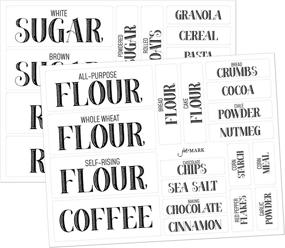 img 4 attached to 🏷️ Jot & Mark's Clear Sticker Pantry Labels for Organizing and Storing Kitchen Items (Set of 36)