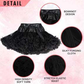 img 1 attached to Petticoat Toddler Tutu Skirt for Baby Girls - Black, Pink, White, Red, Wine Red