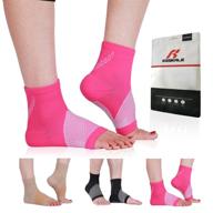 ankle compression sleeve (3 pairs) for women men logo