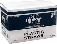 [500-pack] clear plastic straws - 7.75 inch length, transparent drinking straws, standard size, economical bulk pack logo