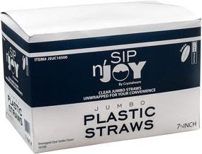 img 4 attached to [500-Pack] Clear Plastic Straws - 7.75 Inch Length, Transparent Drinking Straws, Standard Size, Economical Bulk Pack