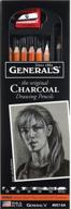 🎨 general's charcoal drawing set, black and white - set of 4 pencils and 1 eraser for improved detailing - 321742 logo