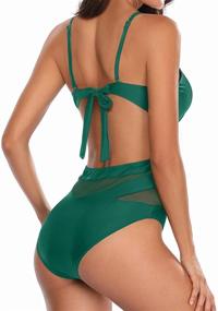 img 1 attached to 💃 Holipick Women's Sexy One Piece Swimsuits: Plunge V Neck Monokini with Mesh Cutouts - Stylish Swimwear for a Tantalizing Look!