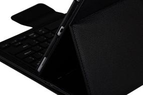 img 1 attached to 🔌 Separable Keyboard Case for Apple iPad 12.9" 1st/2nd Generation (2015/2017) - PU Leather Cover and Magnetic Keyboard - Black