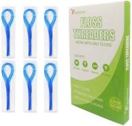 🦷 easyhonor dental floss threaders: convenient solution for braces, bridges, and implants – 210 count (pack of 6) logo