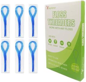 img 4 attached to 🦷 EasyHonor Dental Floss Threaders: Convenient Solution for Braces, Bridges, and Implants – 210 Count (Pack of 6)