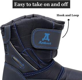 img 2 attached to 👢 Weather Boots for Toddlers - Little Boys' Outdoor Shoes by Apakowa
