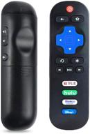 📺 bedycoon remote control for tcl roku smart led tv urc280j 06-irpt20-urc280j replacement 55r615 43s425 55s421 55s423 40s331 65s421 with 4 shortcut buttons for netflix, hulu, roku channel, and disney+ logo