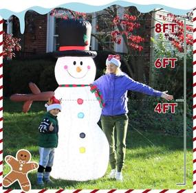 img 2 attached to 🎅 HOLLO STAR 8FT Christmas Inflatable Yard Decor: Lighted Snowman with LED Lights for Home Lawn - Outdoor and Indoor Holiday Decorations