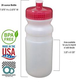 img 3 attached to 🚰 Bulk Pack of 24 BPA-Free, Made in USA Sports Water Bottles - 20 Ounce Capacity, Dishwasher Safe