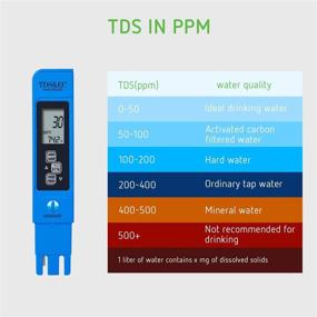 img 3 attached to Highly Accurate and Reliable 3-in-1 Professional Water Test Meter: TDS, EC, and Temperature. Complete with Protective Leather Case.