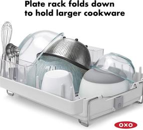 img 3 attached to 🔃 Space-saving OXO Good Grips Foldaway Dish Rack for Efficient Kitchen Organization