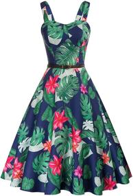 img 4 attached to Women Sleeveless Vintage Rockabilly Dresses Women's Clothing