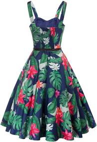 img 3 attached to Women Sleeveless Vintage Rockabilly Dresses Women's Clothing