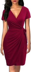 img 4 attached to Lyrur Surplice Breastfeeding Dresses 9069 Black Women's Clothing and Dresses