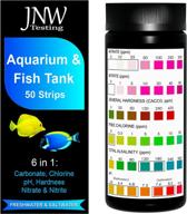 🐠 jnw direct aquarium test strips for fish tank 6 in 1: accurate water testing for freshwater and saltwater aquariums - 50 count logo